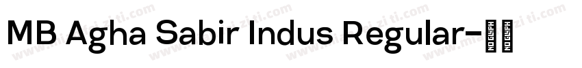 MB Agha Sabir Indus Regular字体转换